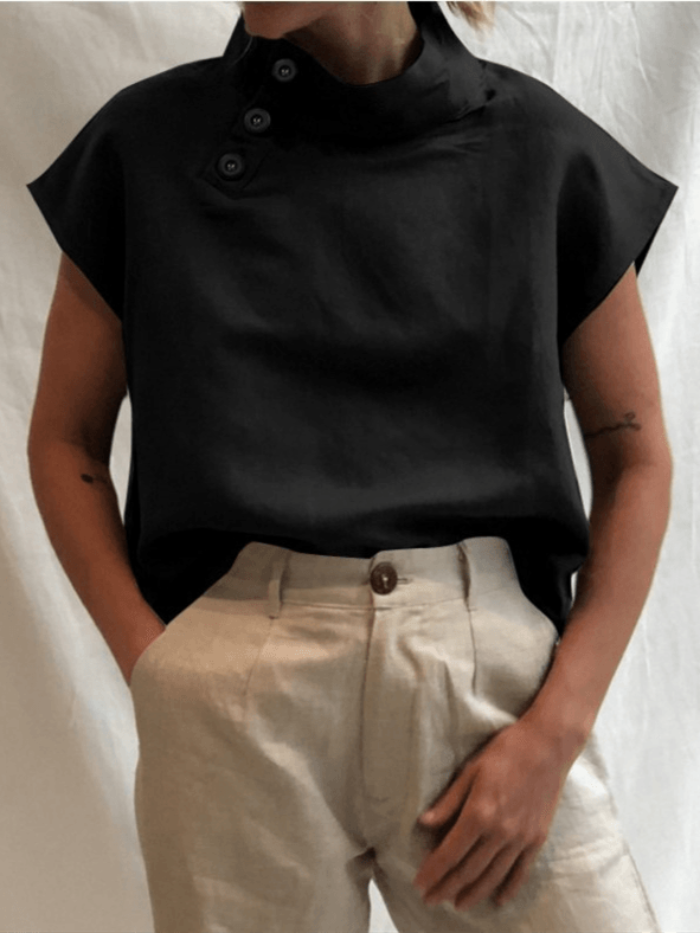 Gracelyn - Lockeres Leinen Top