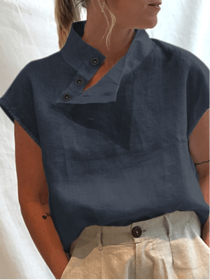 Gracelyn - Lockeres Leinen Top