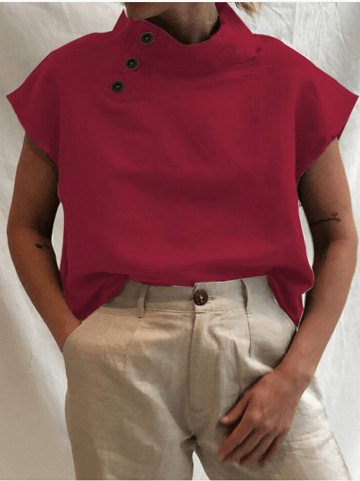 Gracelyn - Lockeres Leinen Top