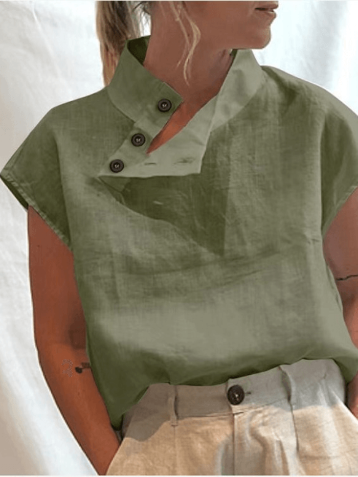 Gracelyn - Lockeres Leinen Top