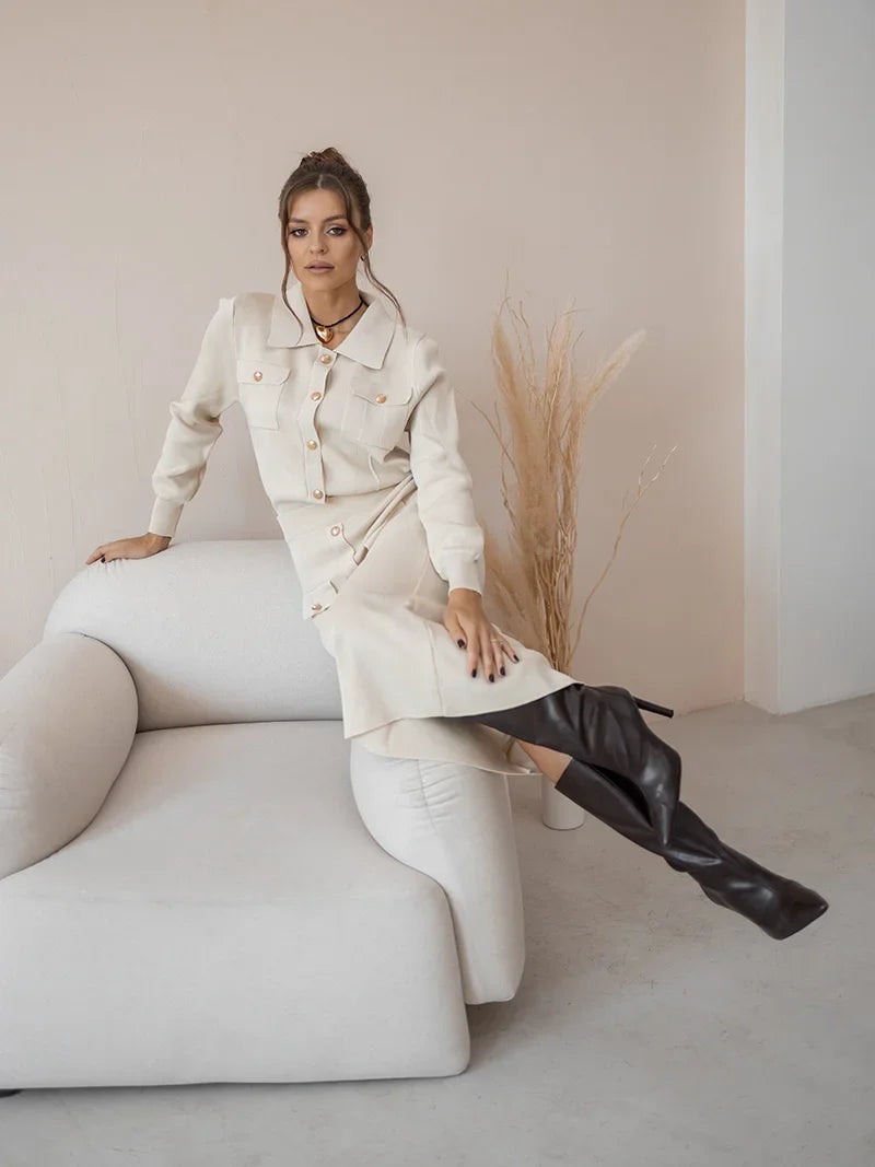 Everly - Elegantes gestricktes Bekleidungsset