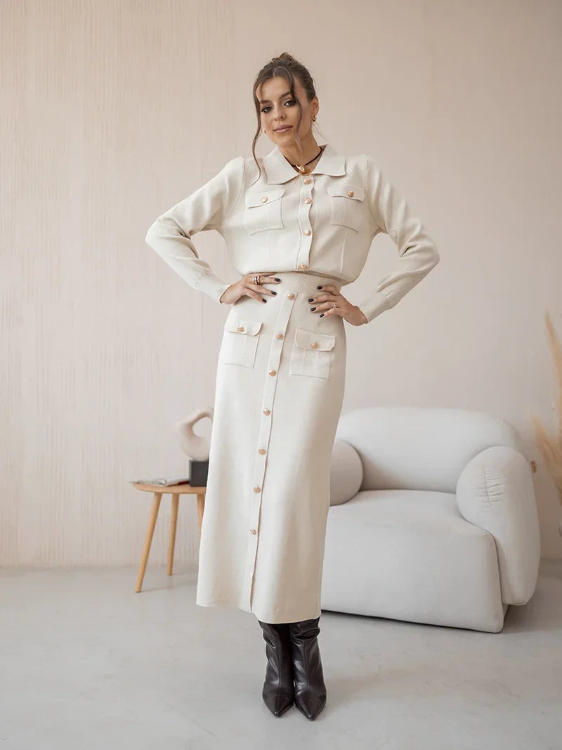 Everly - Elegantes gestricktes Bekleidungsset
