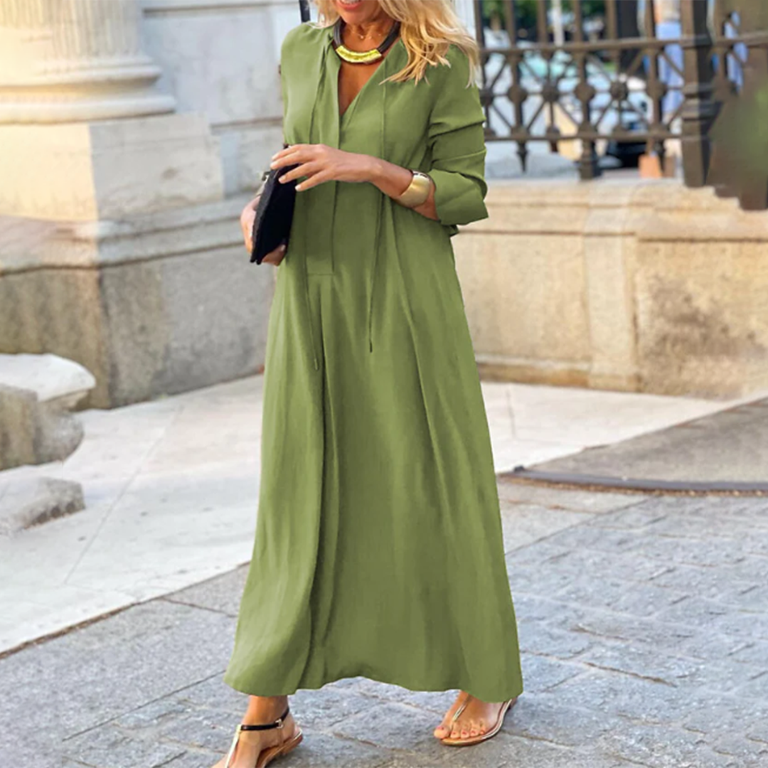 Gitta - Bequemes Locker Sitzendes Maxikleid