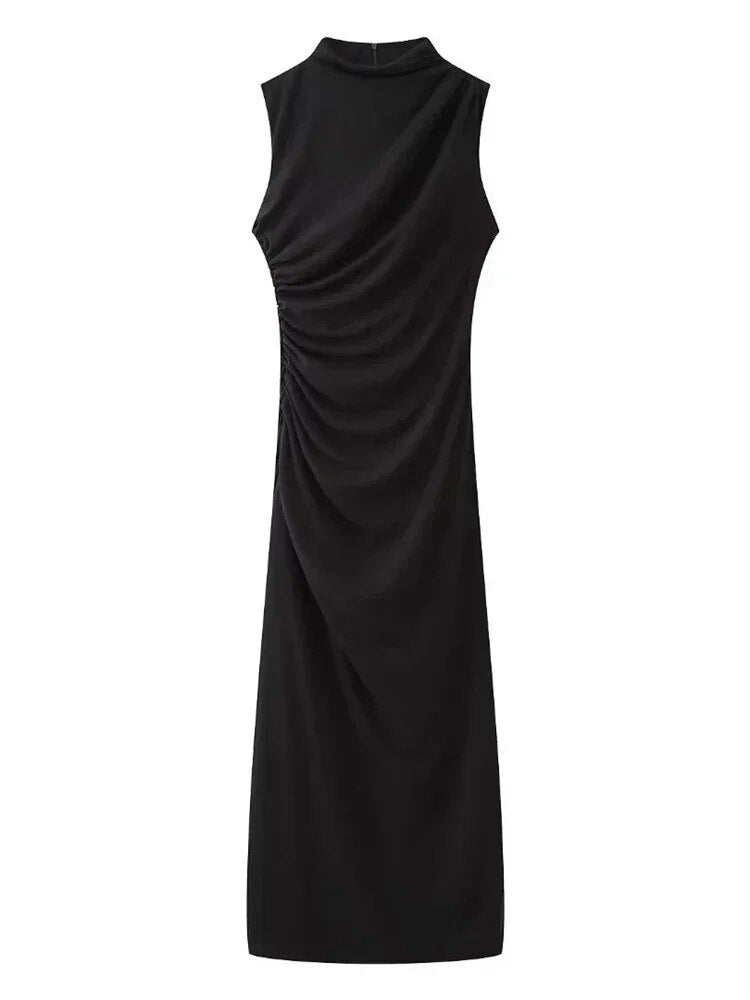 Savannah - Plissiertes Maxikleid