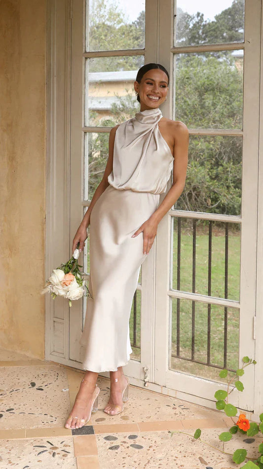 Ester - Glänzendes Maxikleid
