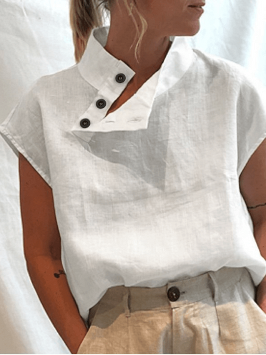 Gracelyn - Lockeres Leinen Top
