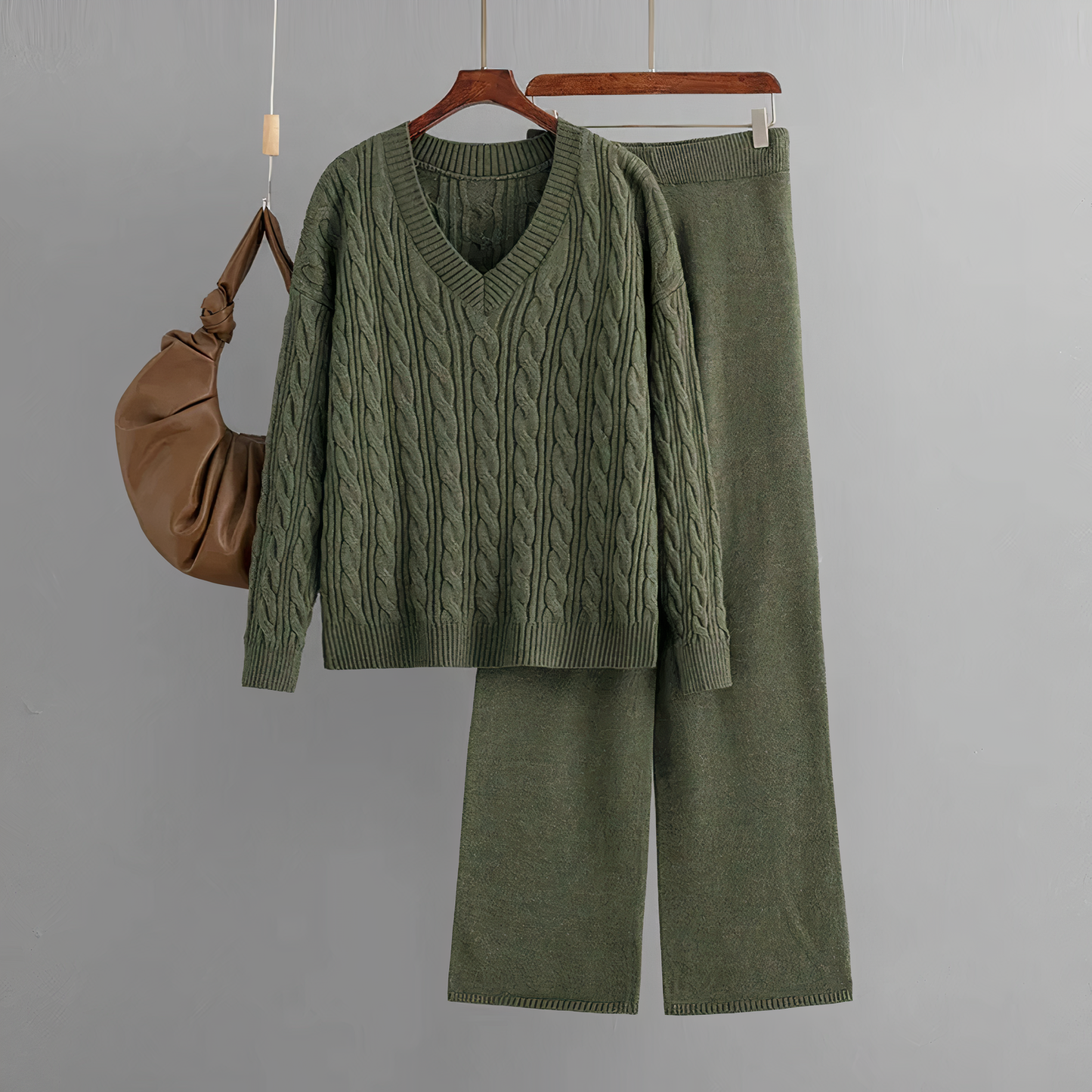 Annalise - Winter V-Ausschnitt Strickpullover Set