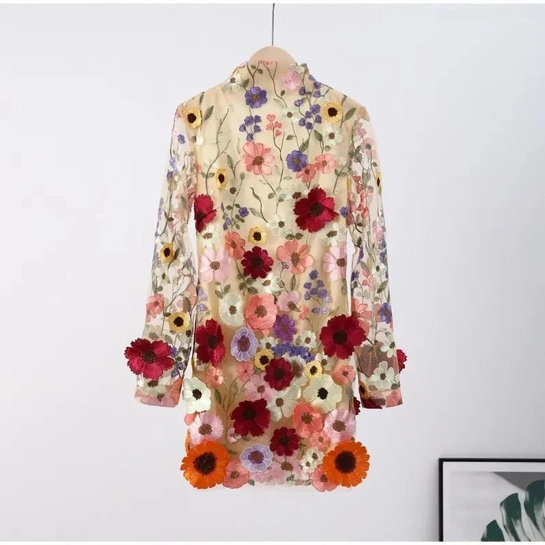 Gianna - Floral Bestickte Kleid