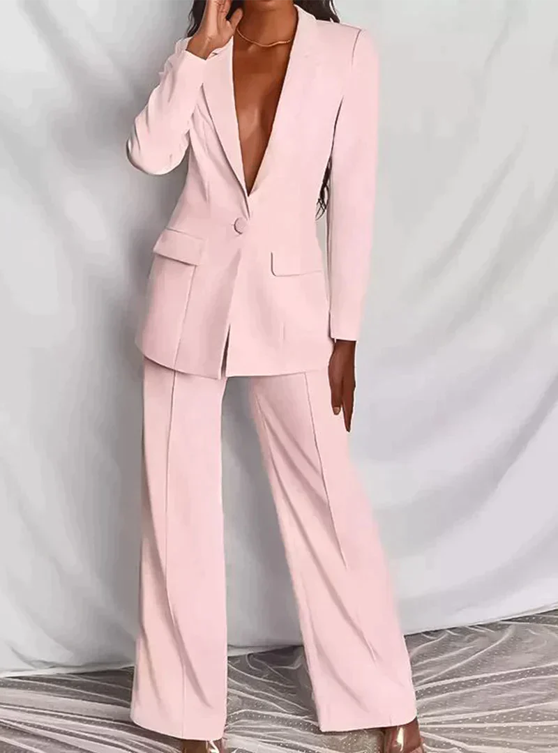 Jesika - Damen Blazer und Lange Hosen-Set