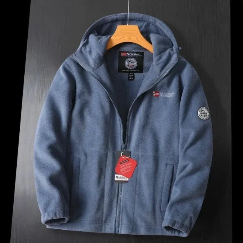 Joshua - Herren Fleece-Jacke mit Kapuze