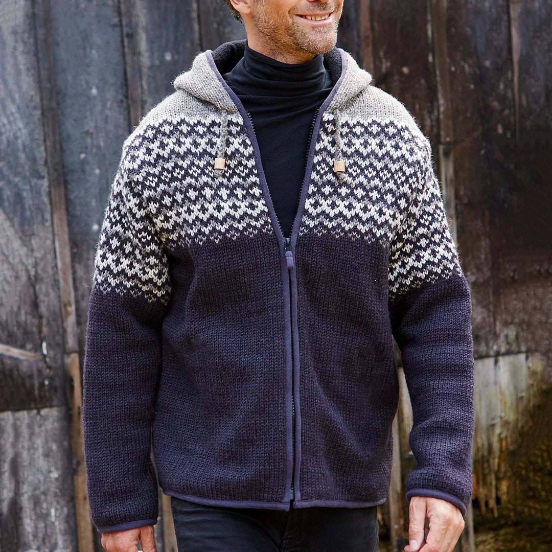 Orlando - Herren Strickjacke mit Kapuze