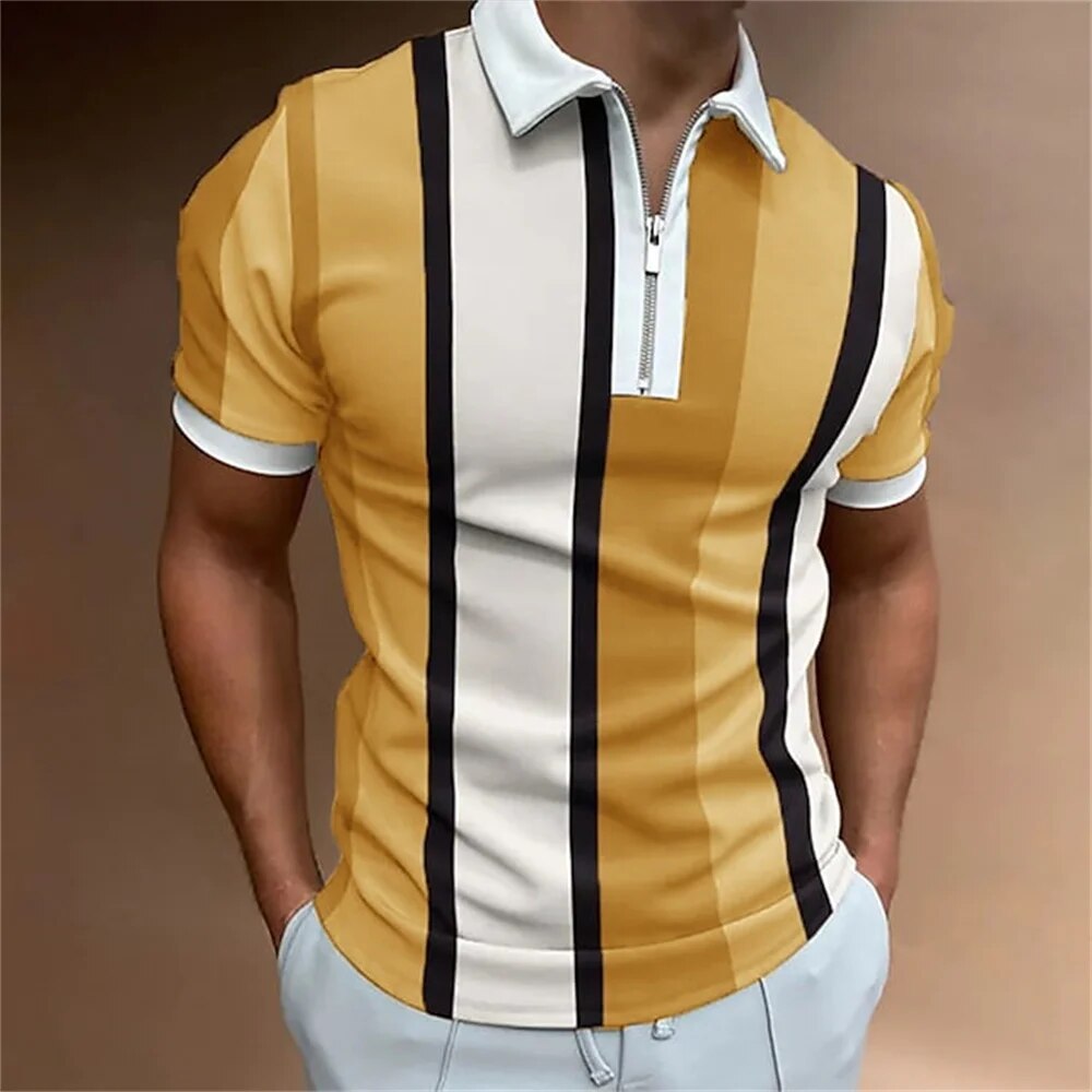 Tom - Herren Polo mit Farbblockmuster