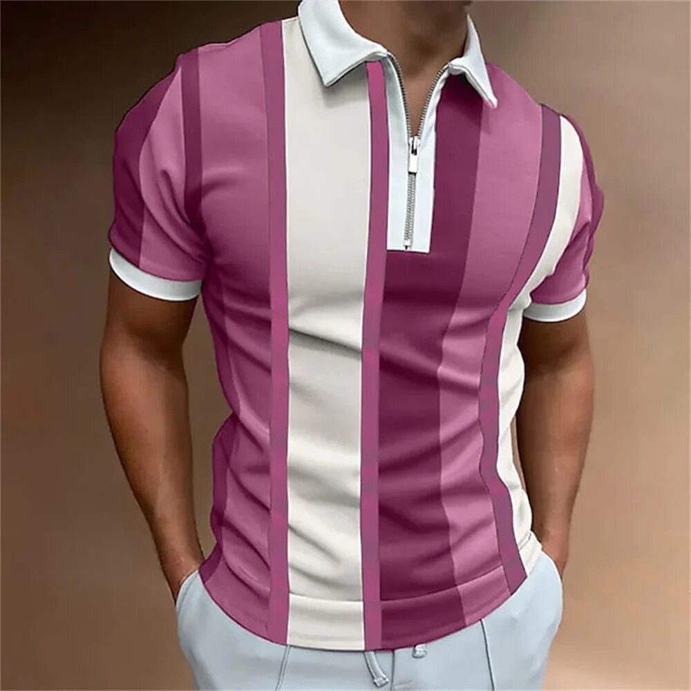 Tom - Herren Polo mit Farbblockmuster