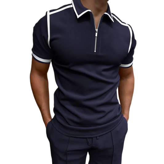 Marco - Herren-Polo mit Reißverschluss