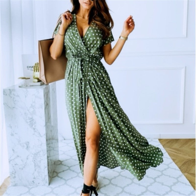 Shine - Bohème Maxikleid mit Schlitz