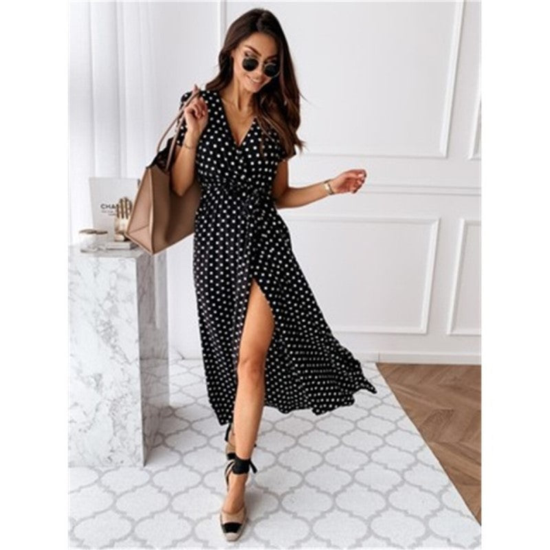 Shine - Bohème Maxikleid mit Schlitz
