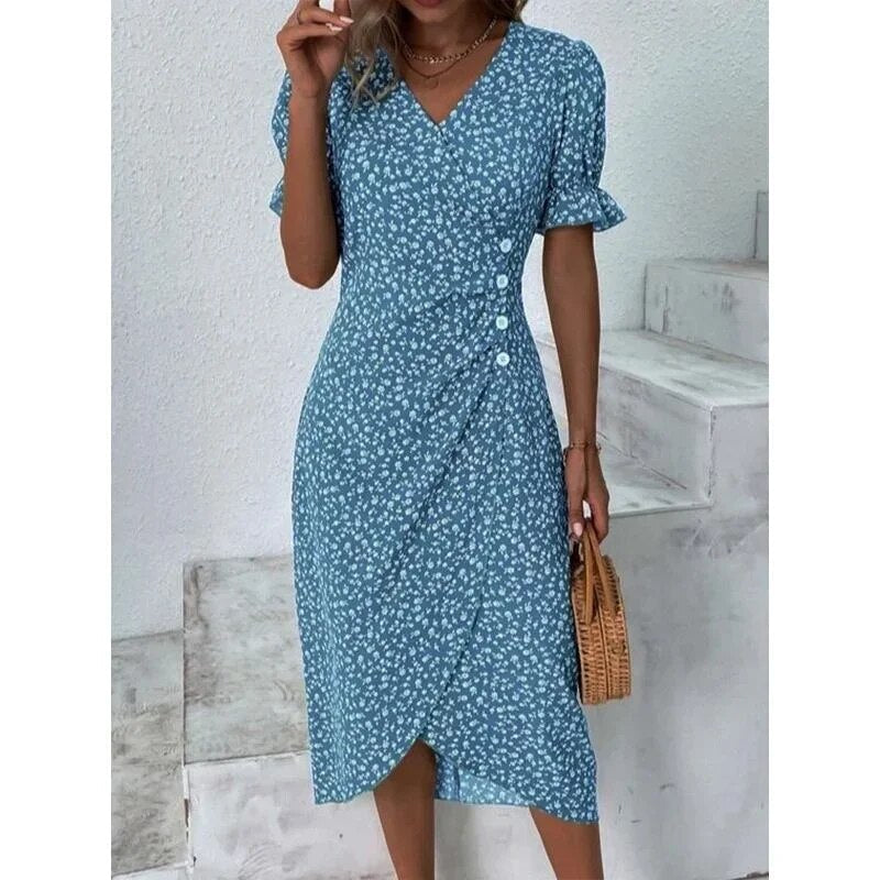 Kayee - Florales H-förmiges Midikleid