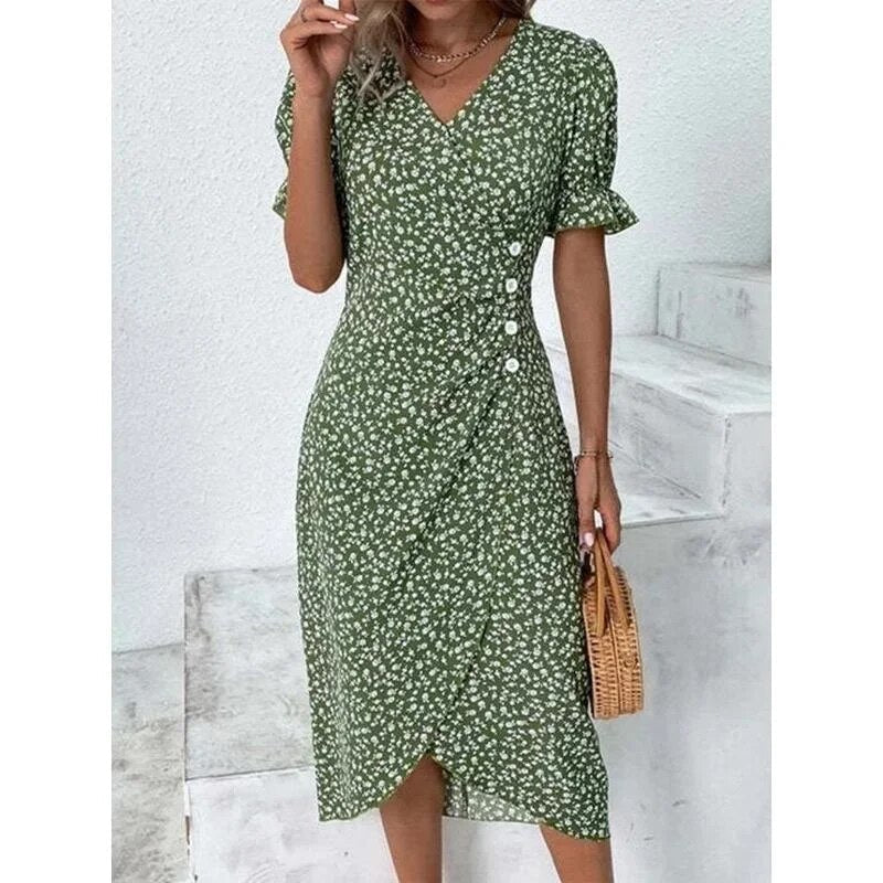 Kayee - Florales H-förmiges Midikleid