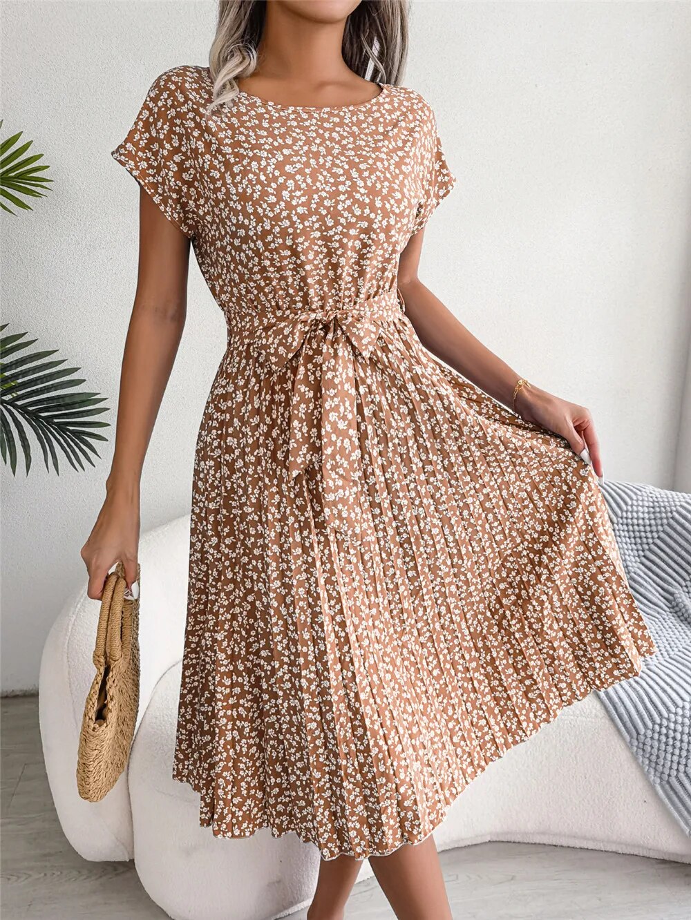 Jasmine - Plisseekleid mit Blumenmuster