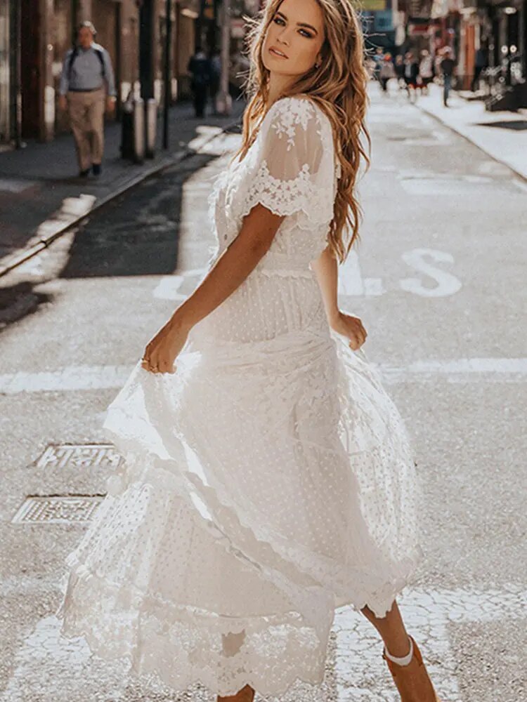 Thali - Elegantes weißes Kleid
