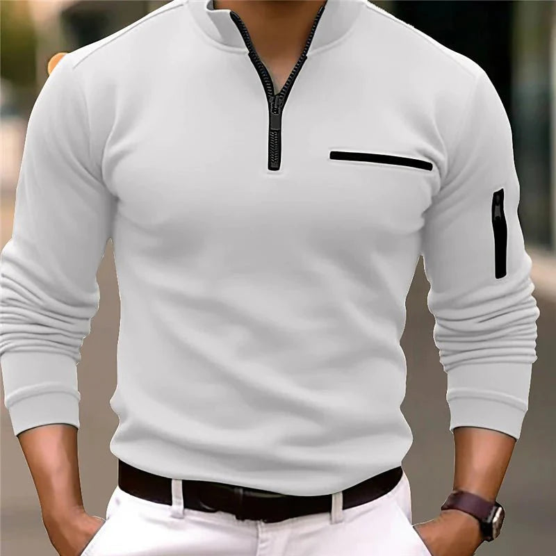 Kyran - Poloshirt mit viertel Reißverschluss für Männer