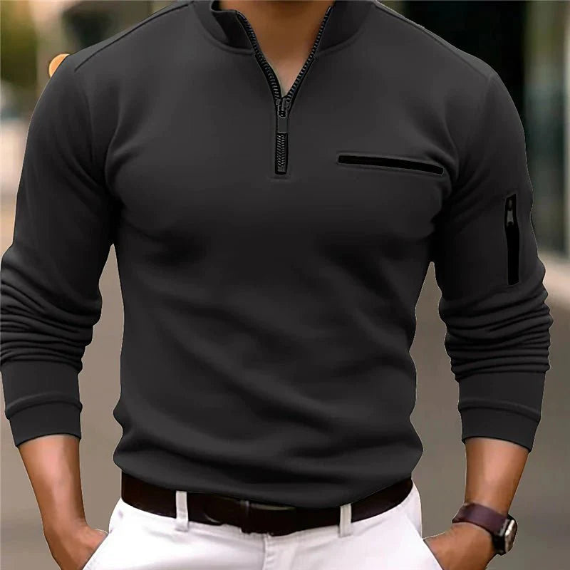 Kyran - Poloshirt mit viertel Reißverschluss für Männer