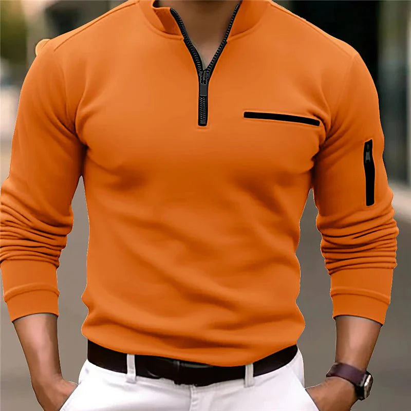 Kyran - Poloshirt mit viertel Reißverschluss für Männer
