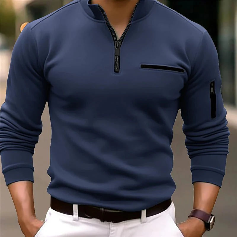 Kyran - Poloshirt mit viertel Reißverschluss für Männer